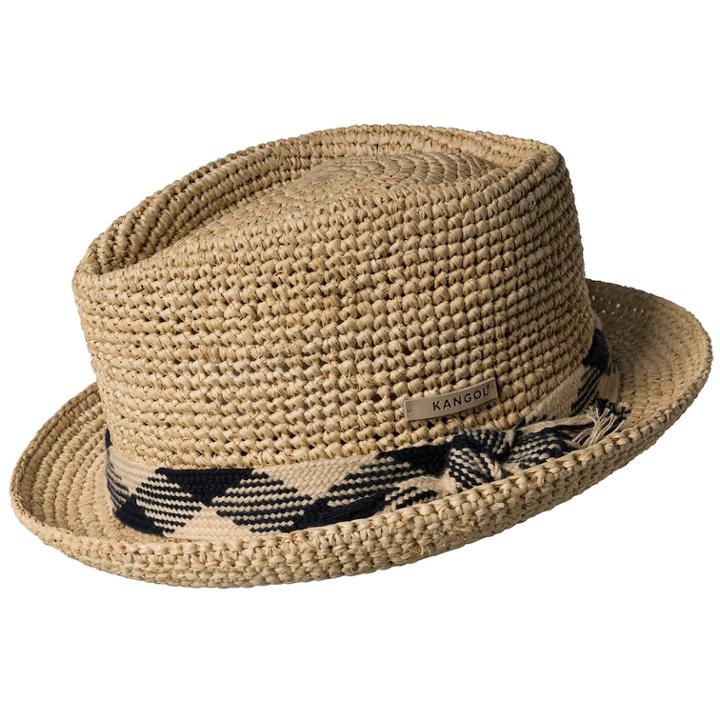 Men's Kangol Knot Trilby Raffia Hat, Size: Medium, White