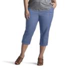 Plus Size Lee Carsen Relaxed Fit Twill Capris, Women's, Size: 25 - Regular, Dark Blue