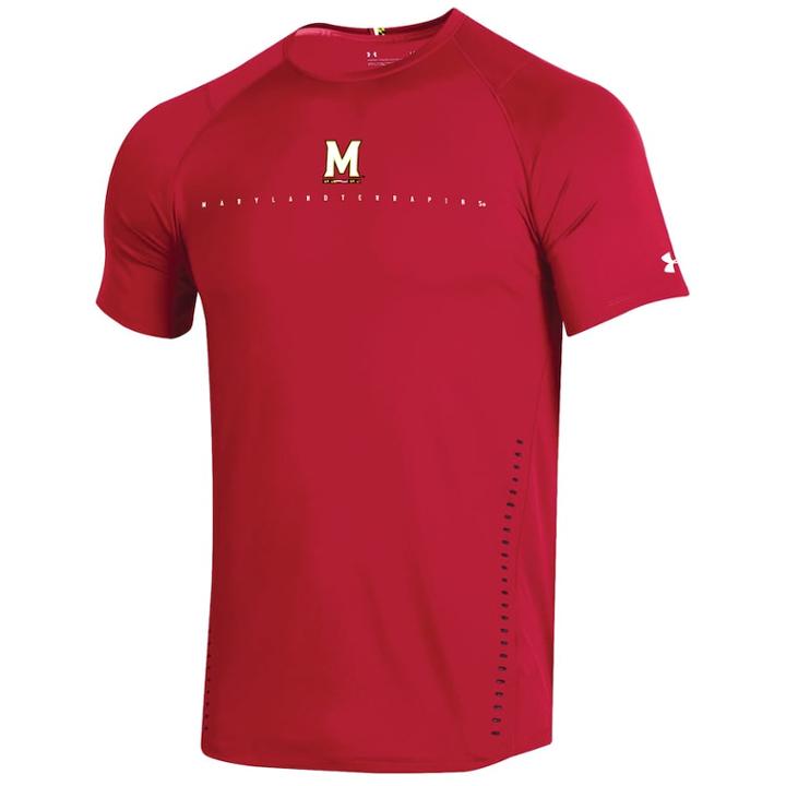 Men's Under Armour Maryland Terrapins Sideline Training Tee, Size: Large, Red