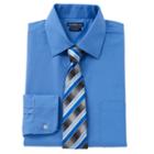Men's Croft & Barrow&reg; Slim-fit Dress Shirt & Tie Set, Size: 2x-36/37, Blue