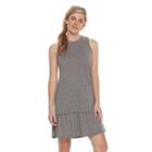 Sonoma Goods For Life, Women's &trade; Striped Drop-waist Dress, Size: Xl, Grey (charcoal)