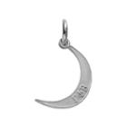 Logoart Sterling Silver Gamma Phi Beta Sorority Crescent Moon Charm, Women's, Grey