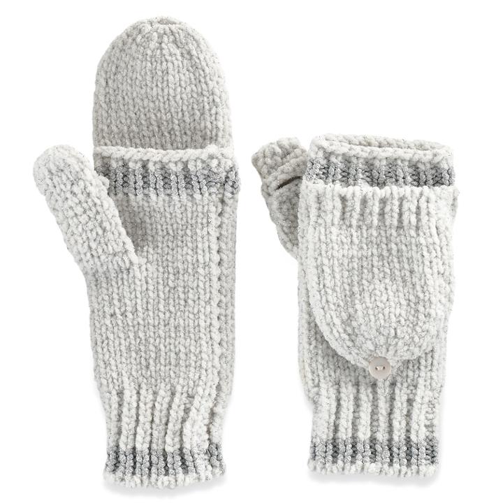 Women's So&reg; Chenille Flip-top Mittens, Natural