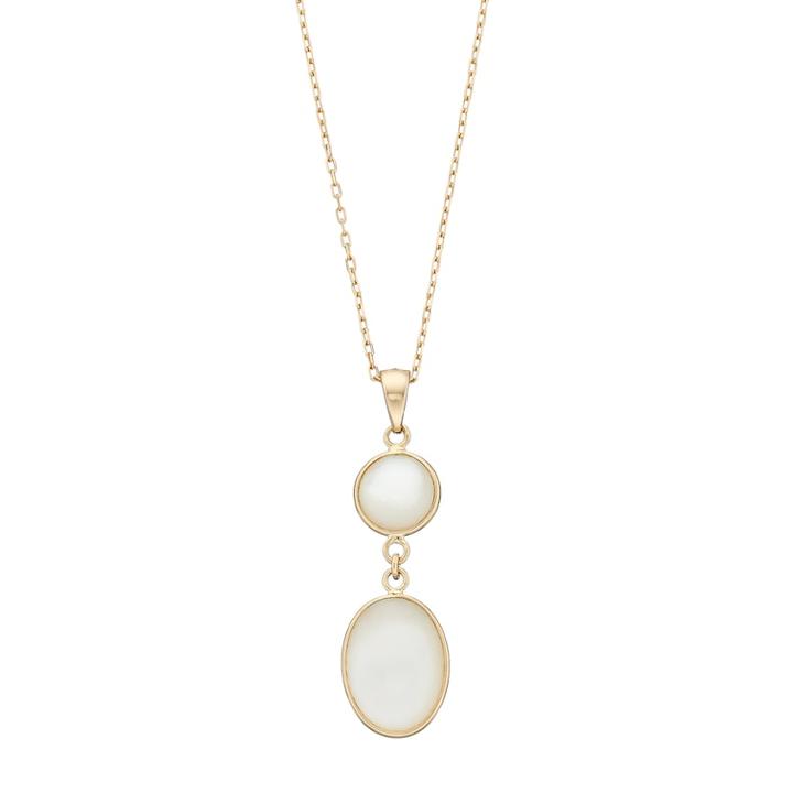 14k Gold Mother-of-pearl Geometric Pendant Necklace, Women's, Size: 17, White