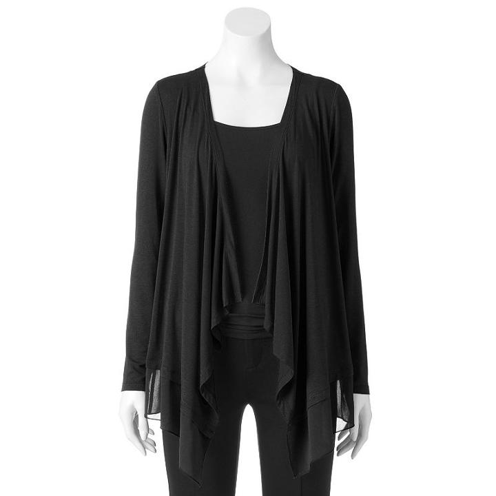 Women's Dana Buchman Open-front Cardigan, Size: Xl, Oxford