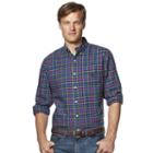 Men's Chaps Classic-fit Oxford Checked Button-down Shirt, Size: Small, Green