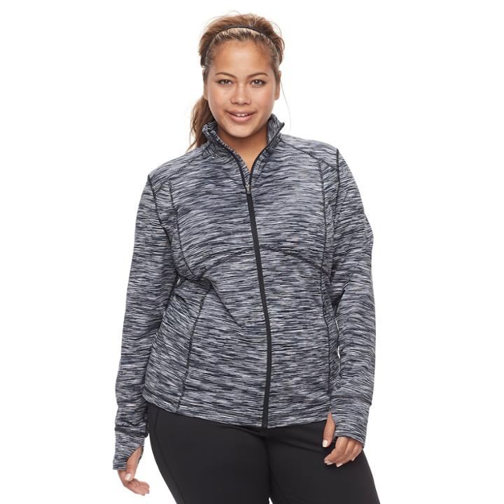 Plus Size Tek Gear&reg; Zip-up Performance Jacket, Women's, Size: 3xl, Turquoise/blue (turq/aqua)