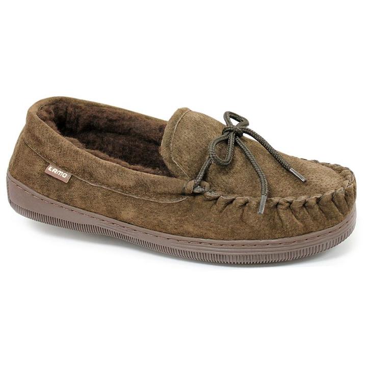 Lamo Men's Suede Moccasins, Size: 11, Brown