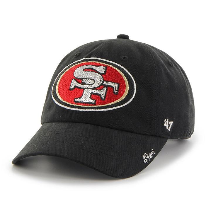 Women's '47 Brand San Francisco 49ers Sparkle Adjustable Cap, Ovrfl Oth