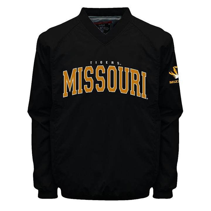 Men's Franchise Club Missouri Tigers Coach Windshell Jacket, Size: Large, Black