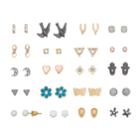 Mudd&reg; Butterfly, Wishbone & Heart Nickel Free Stud Earring Set, Women's, Multicolor