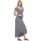 Women's Juicy Couture Embellished Cold-shoulder Maxi Dress, Size: Xl, Med Grey