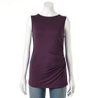 Women's Apt. 9&reg; Ruched Tank, Size: Xl, Purple