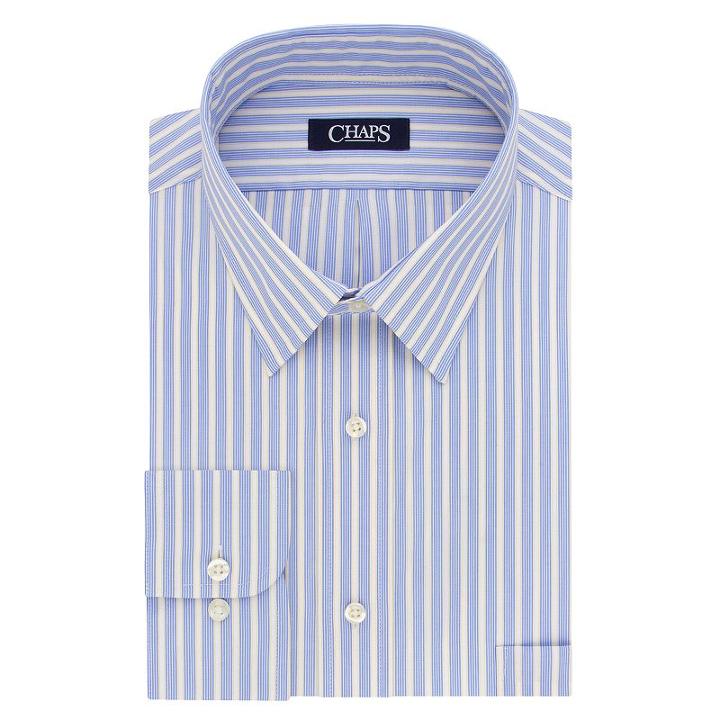 Men's Chaps Regular-fit Wrinkle-free Stretch-collar Dress Shirt, Size: 17.5 36/37, Brt Yellow