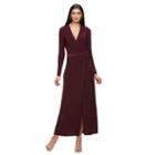 Petite Jennifer Lopez Faux-wrap Maxi Dress, Women's, Size: L Petite, Drk Purple