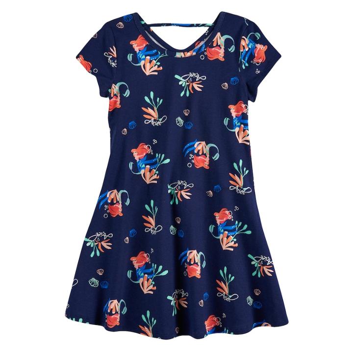 Disney's The Little Mermaid Girls 4-10 Ariel Glitter Swing Dress By Jumping Beans&reg;, Size: 8, Blue
