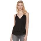 Women's Rock & Republic&reg; Wrap Tank, Size: Medium, Black