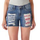 Women's Rock & Republic&reg; Hula Ripped Jean Shorts, Size: 6, Med Blue