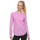 Women's Tek Gear&reg; Crewneck Long Sleeve Tee, Size: Small, Brt Purple