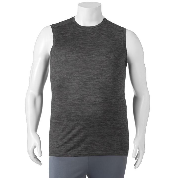 Big & Tall Fila Sport&reg; Tru-dry Space-dyed Performance Muscle Tee, Men's, Size: Xl Tall, Dark Grey