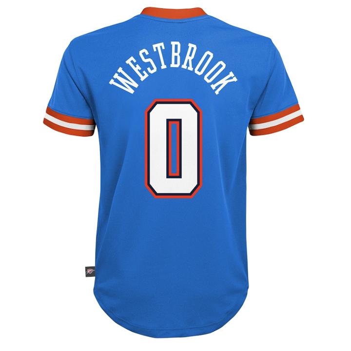Boys 8-20 Oklahoma City Thunder Russell Westbrook Jersey Tee, Size: M 10-12, Blue