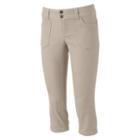 Juniors' Rewind Booty Lift Twill Capris, Girl's, Size: 17, Lt Beige