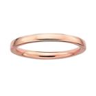 Stacks And Stones 18k Rose Gold Over Silver Stack Ring, Women's, Size: 7, Pink