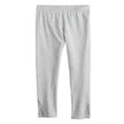 Girls 7-16 & Plus Size So&reg; Lace Hem Capri Leggings, Size: 12, Med Grey