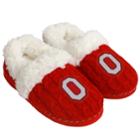 Women's Forever Collectibles Ohio State Buckeyes Cable Knit Slippers, Size: Large, Multicolor