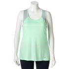 Plus Size Women's Tek Gear&reg; Performance Base Layer Workout Tank, Size: 1xl, Lt Green