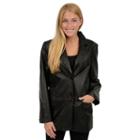 Women's Excelled Nappa Leather Jacket, Size: Small, Black