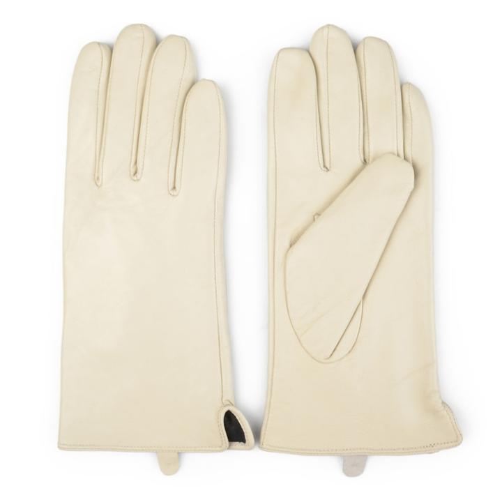 Women's Journee Collection Leather Lined Gloves, Size: Large, Beig/green (beig/khaki)