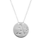 Oakland Athletics Sterling Silver Disc Pendant Necklace, Women's, Size: 16, Grey