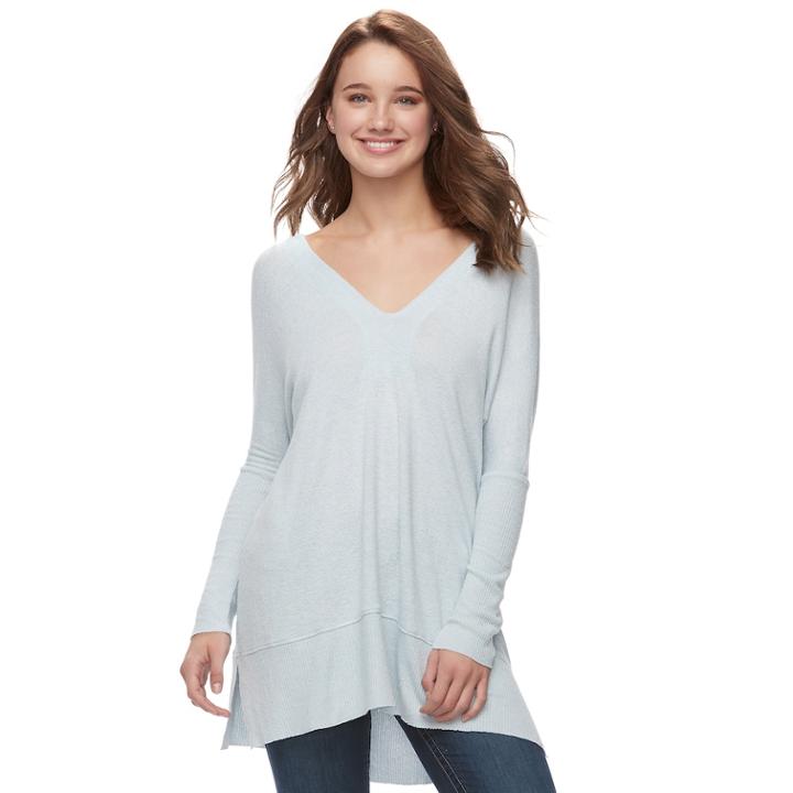Juniors' Miss Chievous Lattice Back Tunic, Teens, Size: Xl, Blue