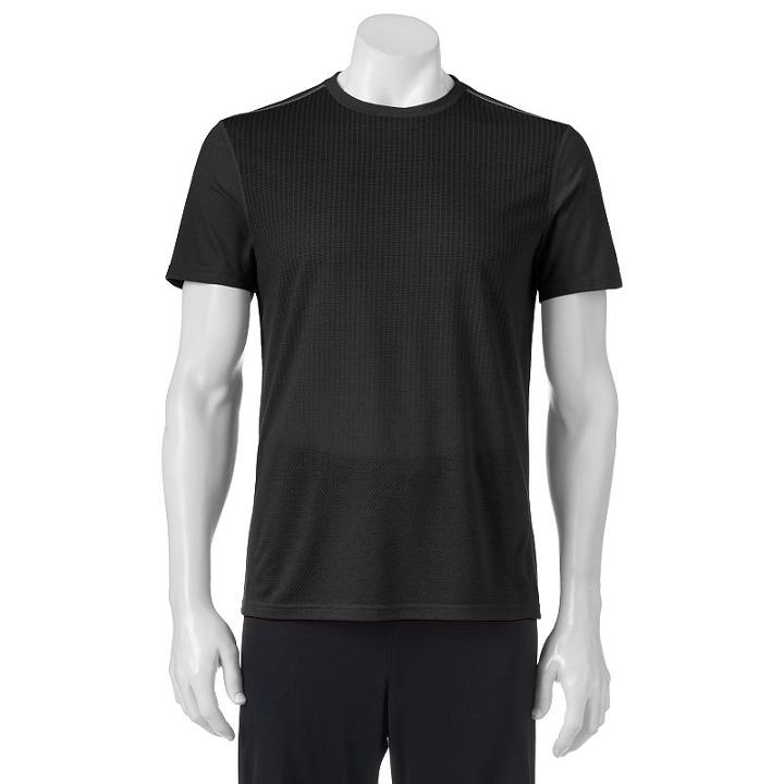 Big & Tall Tek Gear&reg; Cool Tek Performance Tee, Men's, Size: L Tall, Black