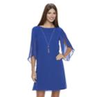Women's Msk Navy Shift Dress, Size: 6, Blue