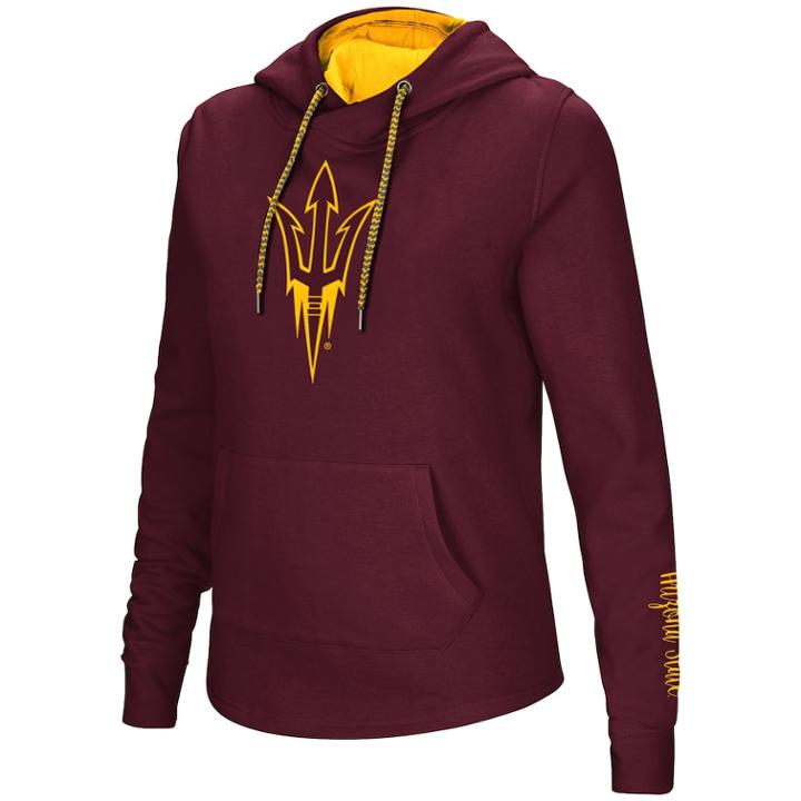 Women's Arizona State Sun Devils Crossover Hoodie, Size: Medium, Dark Red