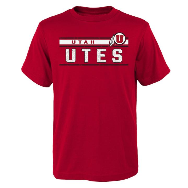 Boys' 4-18 Utah Utes Regeneration Tee, Size: 12-14, Dark Red