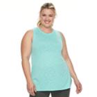 Plus Size Tek Gear&reg; Dry Tek Tank Top, Women's, Size: 1xl, Turquoise/blue (turq/aqua)