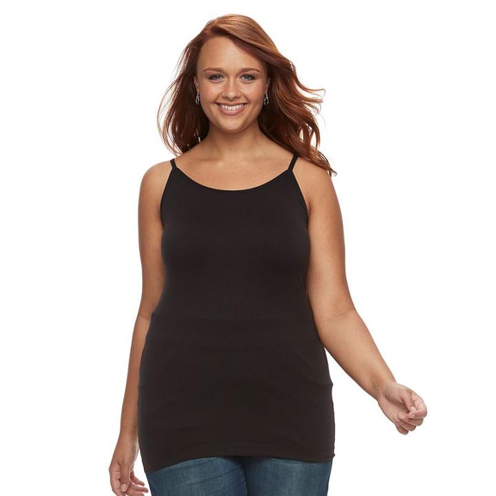 Plus Size Apt. 9&reg; Essential Seamless Camisole, Women's, Size: 2xl, Black