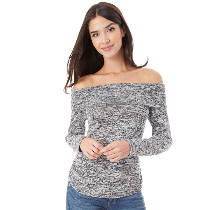 Juniors' Iz Byer Ruched Off-the-shoulder Top, Teens, Size: Xl, Black