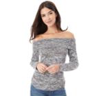 Juniors' Iz Byer Ruched Off-the-shoulder Top, Teens, Size: Xl, Black
