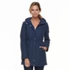 Women's Weathercast Hooded Quilted Walker Jacket, Size: Xl, Blue (navy)