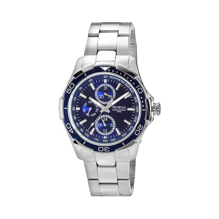 Armitron Men's Stainless Steel Watch - 20/4677blsv, Size: Large, Grey
