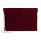 Lenore By La Regale Chevron Quilted Envelope Clutch, Women's, Dark Red