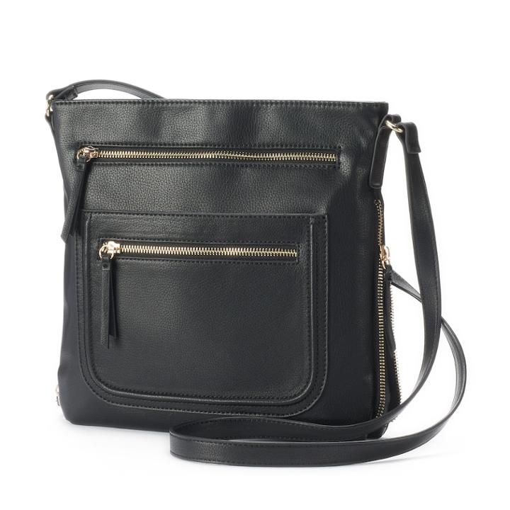 Apt. 9&reg; Fay Crossbody Bag, Women's, Black