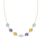 Gemstone 14k Gold Necklace, Women's, Size: 16, Multicolor