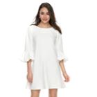 Women's Nina Leonard Balloon-sleeve Shift Dress, Size: Large, Natural