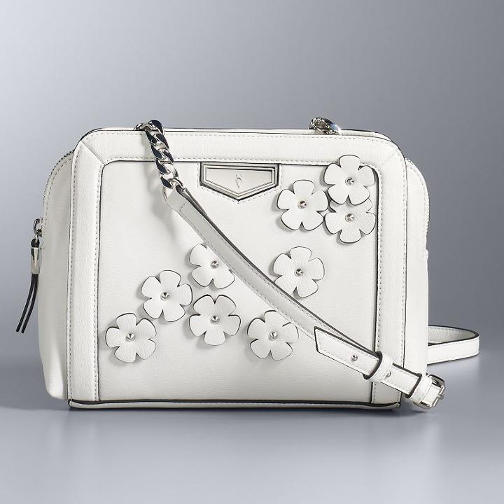 Simply Vera Vera Wang Midnight Crossbody Bag, Women's, White Oth