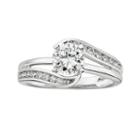 14k White Gold 1 1/4-ct. T.w.round-cut Igl Certified Diamond Swirl Engagement Ring, Women's, Size: 8
